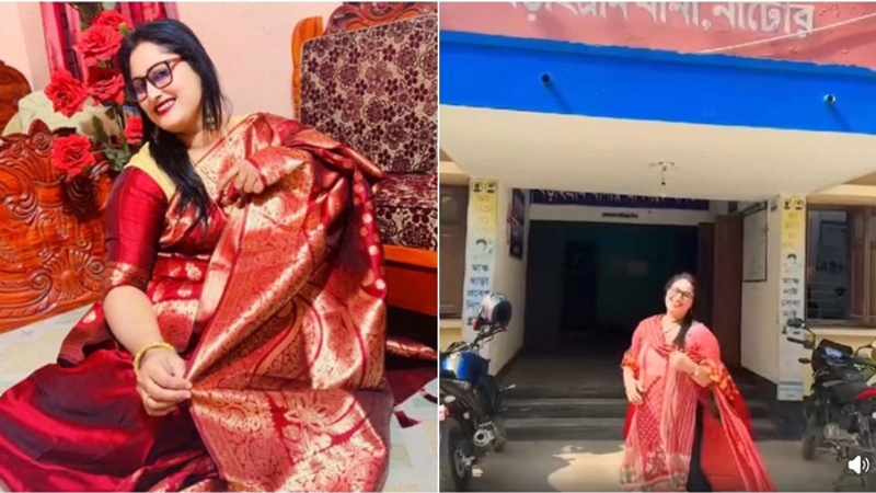 থানার ফটকে টিকটক করে আ.লীগ নেত্রী গ্রেপ্তার
