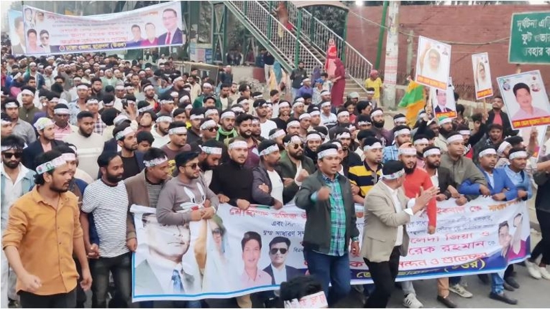 ঢাকা জেলা উত্তর ছাত্রদলের নতুন কমিটির আনন্দ মিছিল