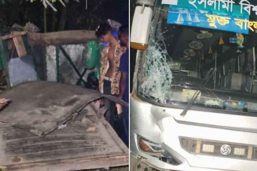 ইবির মুক্ত বাংলা বাসের সঙ্গে ভ্যানের সংঘর্ষ, নিহত ১