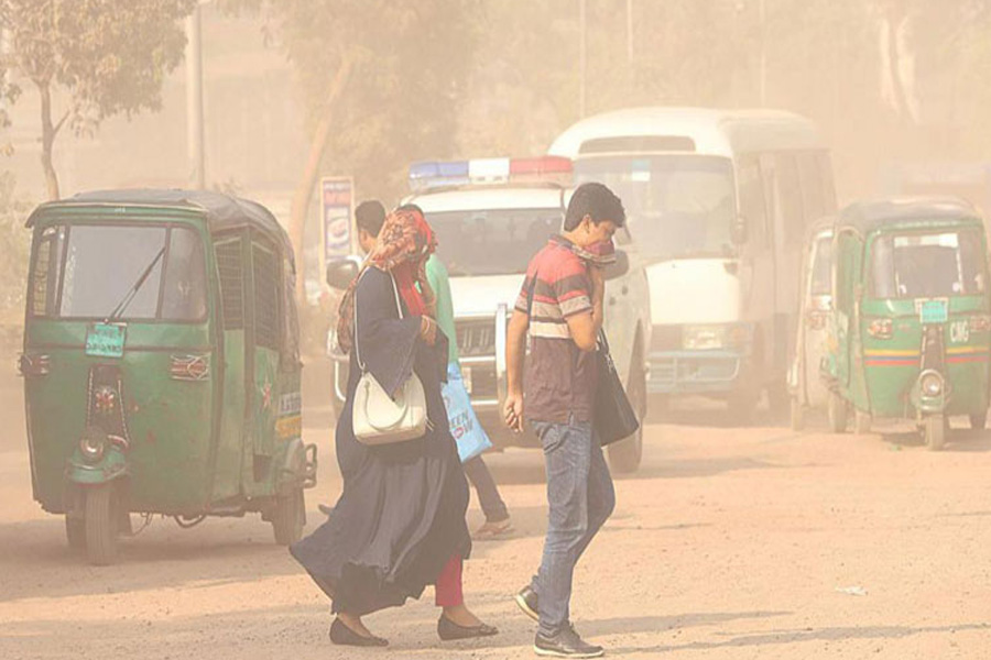 বায়ুদূষণে শীর্ষে ঢাকা