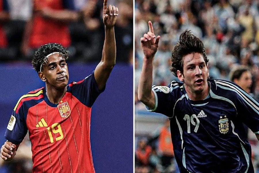 মেসিকে ছাড়িয়ে ইতিহাস গড়লেন ইয়ামাল