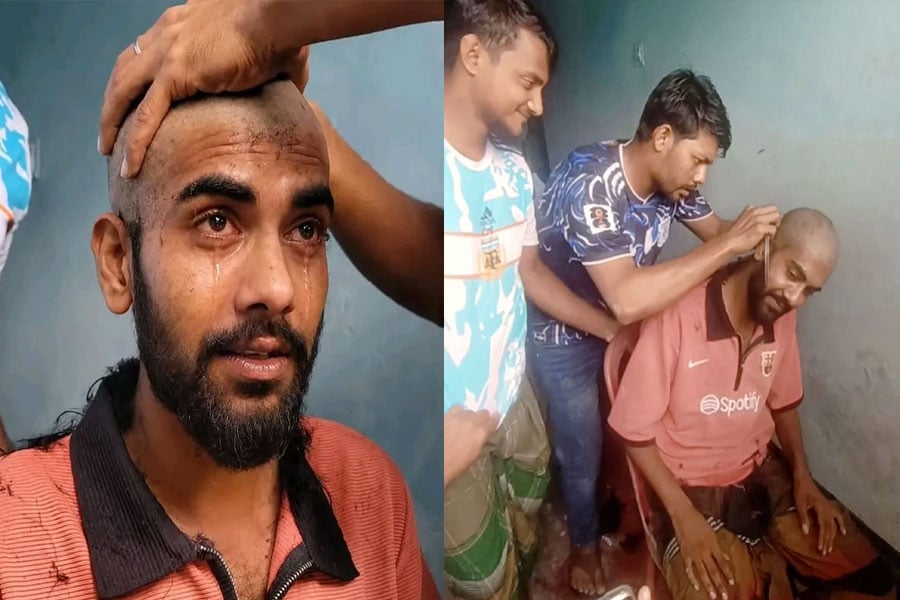 আর্জেন্টিনার জয়ে মাথা ন্যাড়া করলেন ব্রাজিল সমর্থক