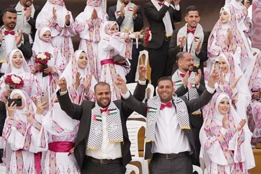 যুদ্ধবিধ্বস্ত গাজায় ৩শ' যুগলের গণবিয়ে