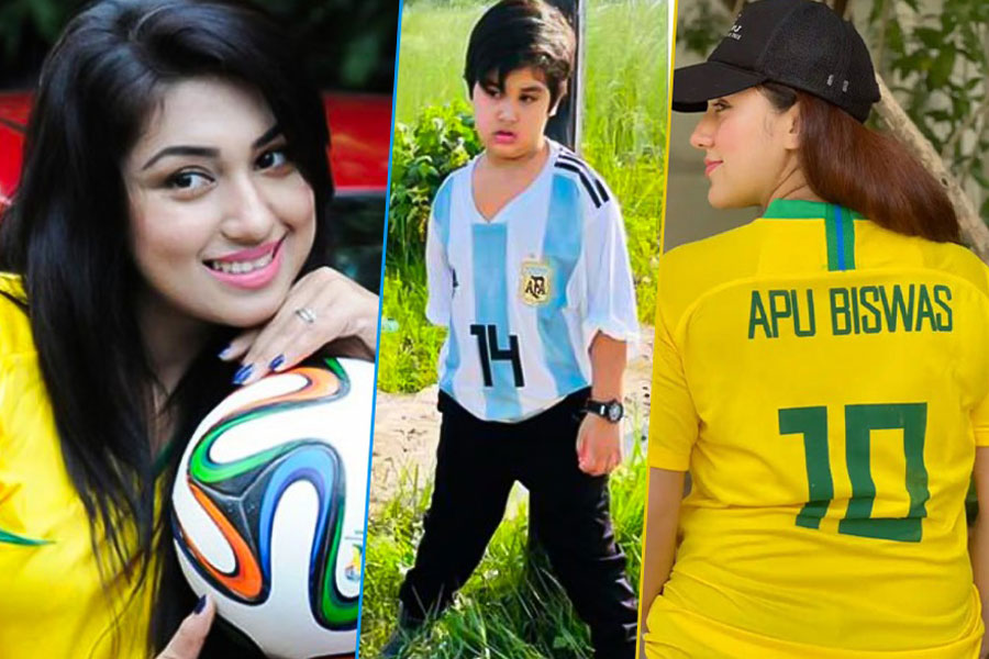বিশ্বকাপে মেতেছেন চিত্রনায়িকা অপু বিশ্বাস