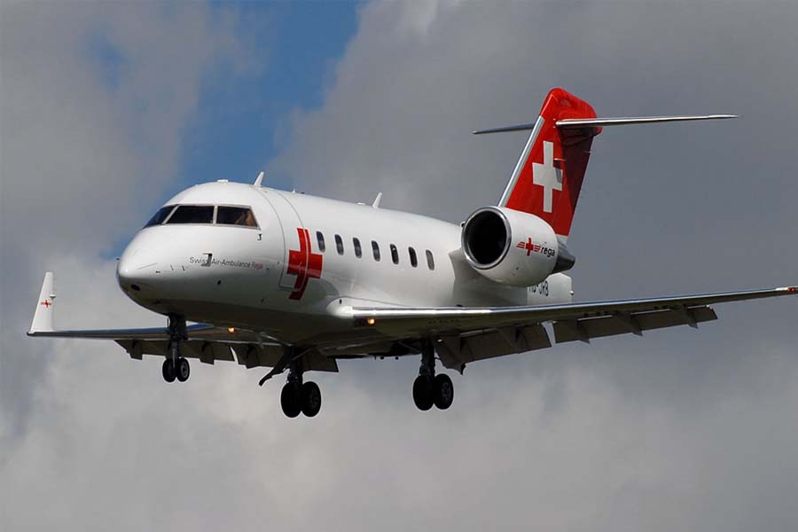 মির্জা আব্বাসকে বহনকারী এয়ার অ্যাম্বুলেন্স ঢাকায়