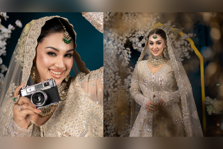 শীতে বউ সাজে ধরা দিলেন অপু বিশ্বাস