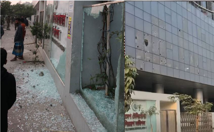 বিটিআরসি ভবনে ভাঙচুর, আটক ৫