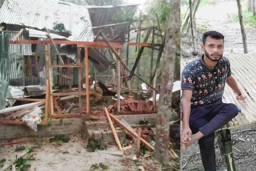 জাজিরায় বোমা বিস্ফোরণে উড়ে গেল বসতঘর, যুবক নিহত