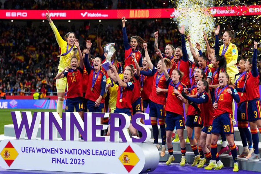 টানা দ্বিতীয়বার নারী নেশনস লিগ জিতল স্পেন