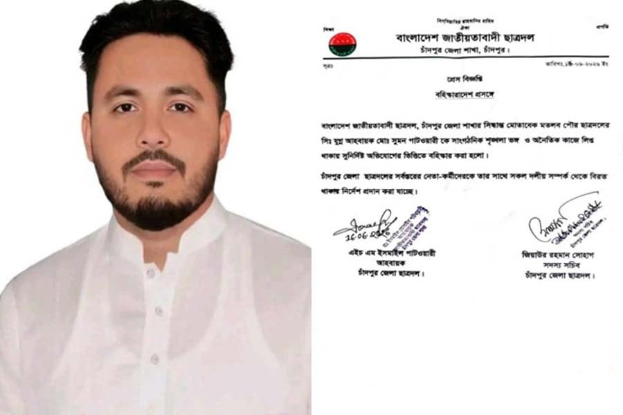 হত্যা মামলার আসামি ছাত্রদল নেতা সুমন পাটোয়ারী বহিষ্কার