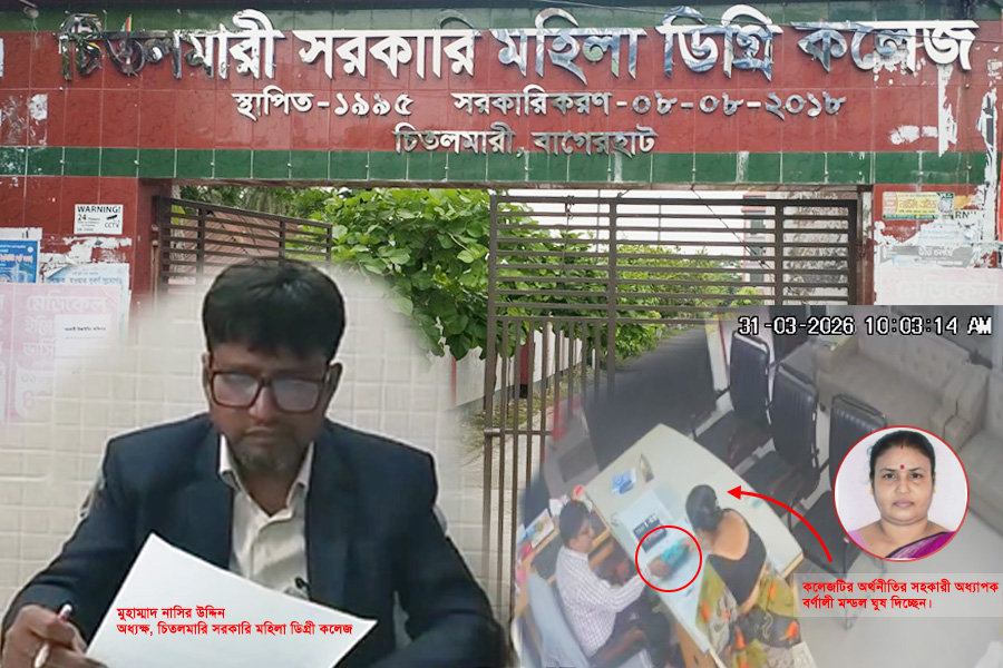 সিসি ক্যামেরায় ধরা পড়লো অধ্যক্ষ্যের ঘুষ, কলেজ না করার দৃশ্য
