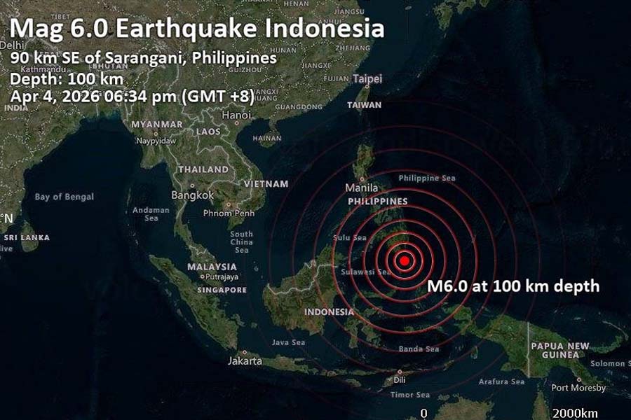 শক্তিশালী ভূমিকম্পে কাঁপল ইন্দোনেশিয়া-ফিলিপাইন