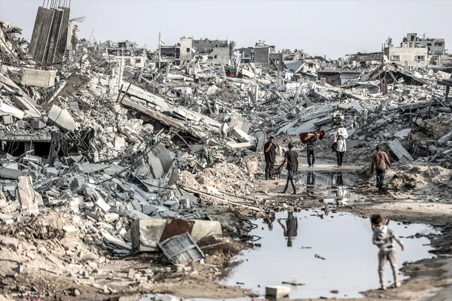 গাজার দিকে ধেয়ে আসছে ভয়াবহ ঝড়