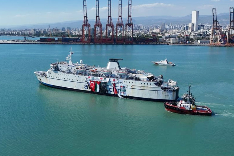 গাজার জন্য ৯০০ টন খাবার নিয়ে তুরস্কের জাহাজ রওনা