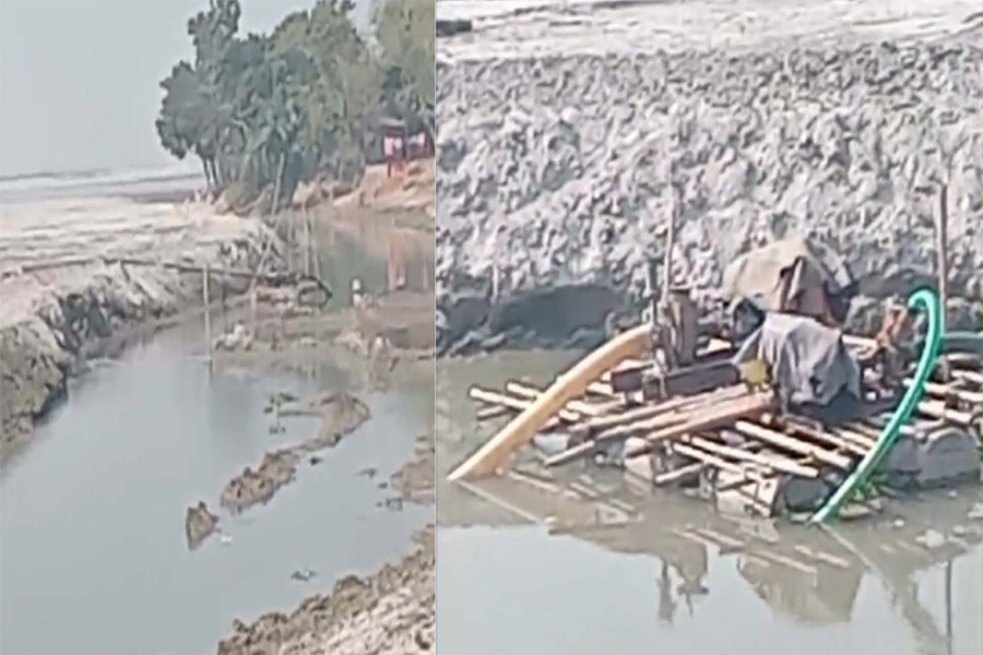 রাজারহাটে তিস্তা তীর সংরক্ষণ প্রকল্পে অবৈধ বালু বাণিজ্য