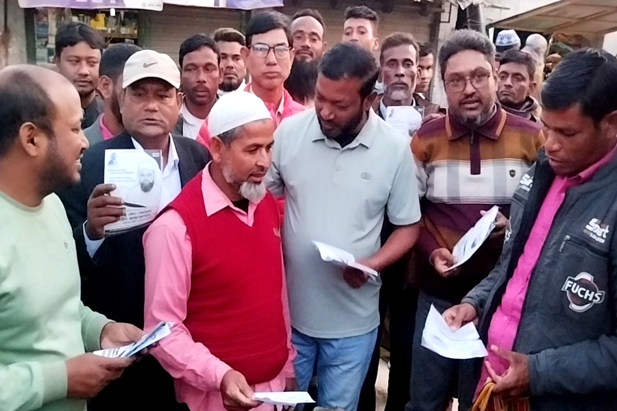 বিএনপি প্রার্থীর পক্ষে সেচ্ছাসেবক দলের নির্বাচনী প্রচারণা