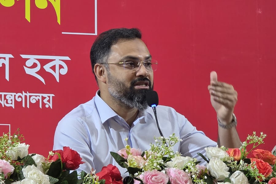 সংবাদ সম্মেলনে ‘নতুন কুঁড়ি স্পোর্টস’-এর দ্বিতীয় আসরের রেজিস্ট্রেশন কার্যক্রমের ঘোষণা দেন মো. আমিনুল হক। ছবি: সংগৃহীত