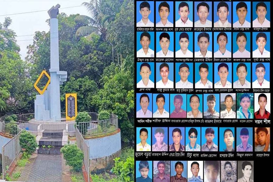 মিরসরাই ট্র্যাজেডিতে নিহতদের স্মরণে নির্মিত স্মৃতিস্তম্ভ ‘অন্তিম’-এ প্রতিবছরের মতো এবারও শ্রদ্ধা নিবেদন ও দোয়া মাহফিলের আয়োজন করা হয়েছে। ছবি: সংগৃহীত