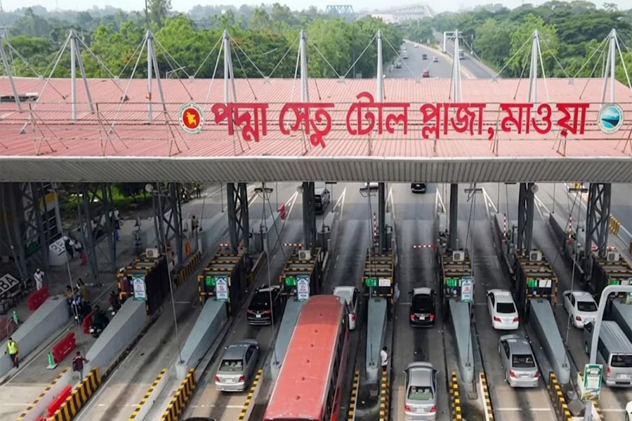 পদ্মা সেতুর মাওয়া টোল প্লাজা। ছবি: ভিওডি বাংলা