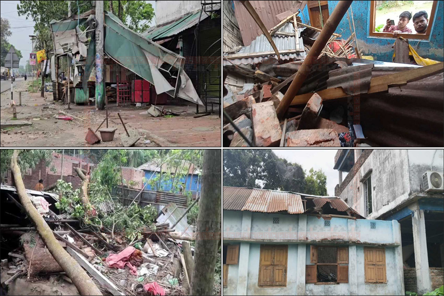 গাছচাপায় বৃদ্ধার মৃত্যু, ব্যাপক ক্ষয়ক্ষতি