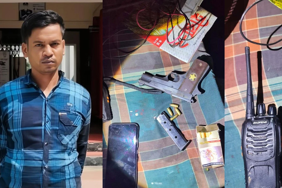 পিস্তল গুলি, ওয়াকিটকিসহ ডাকাত আটক