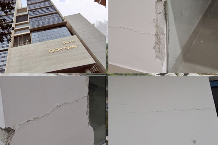 সচিবালয়ের নতুন ভবনে ফাটল, ভূমিকম্প আতঙ্কে কর্মকর্তা-কর্মচারীরা