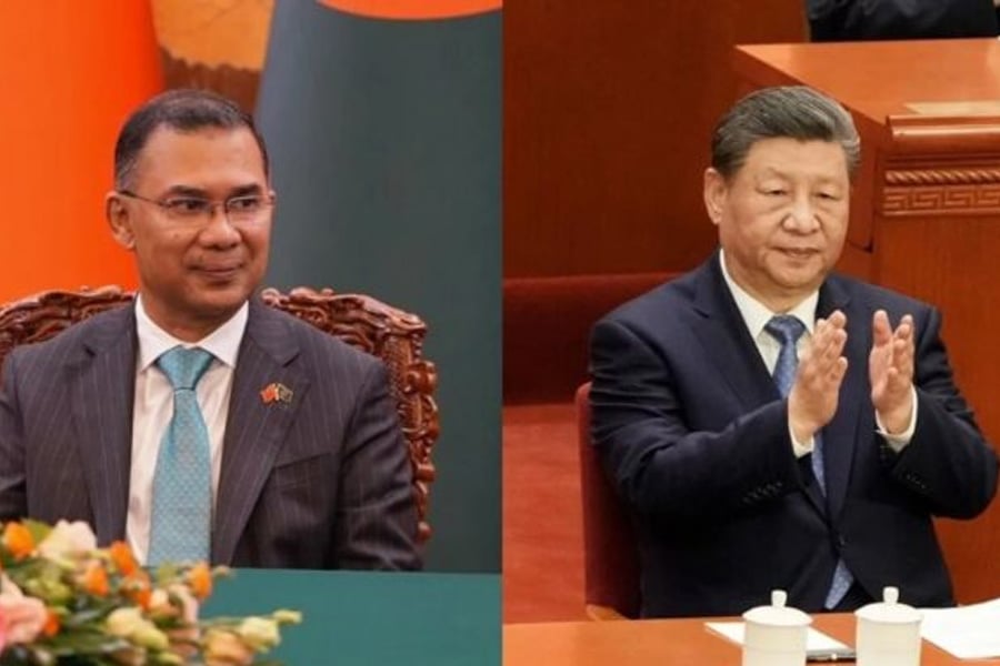প্রধানমন্ত্রী তারেক রহমান-চীনের প্রেসিডেন্ট শি জিনপিং। ছবি: ভিওডি বাংলা