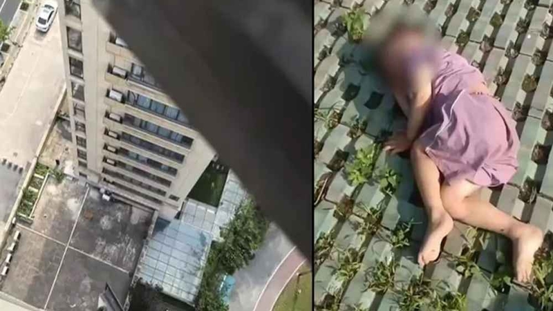 ৩ বছরের শিশু ১৮ তলা থেকে পড়ে ও বেঁচে গেল