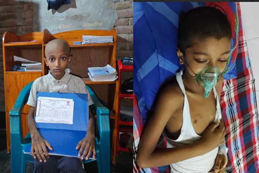 ক্যান্সার আক্রান্ত মেধাবী শিক্ষার্থী ছাবিদ। ছবি : সংগৃহীত।