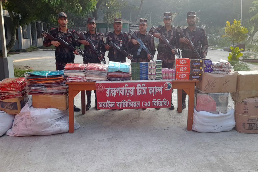 সরাইল ২৫ বিজিবির অভিযানে প্রায় ৩০ লাখ টাকার মাদক জব্দ