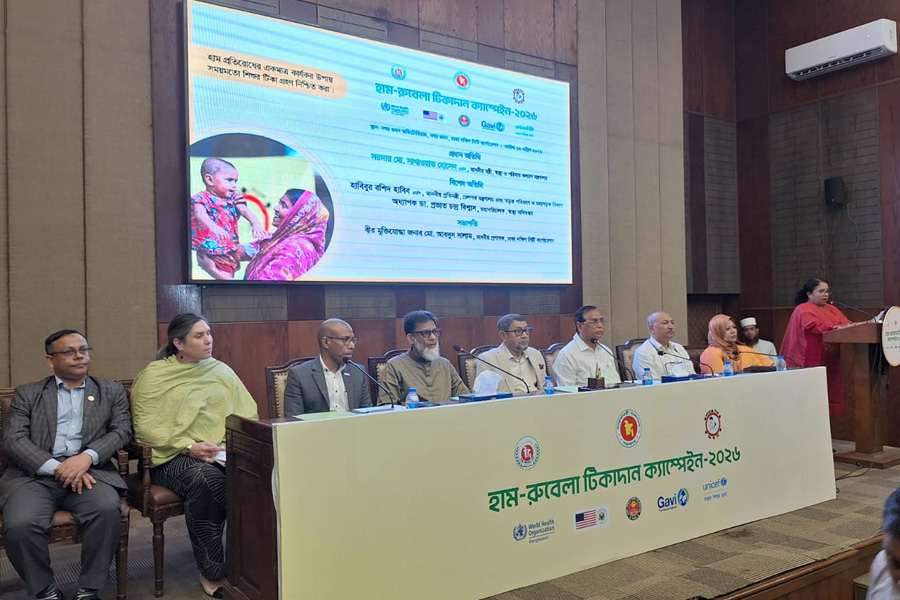 ডিএসসিসিতে হাম-রুবেলা টিকাদান ক্যাম্পেইন উদ্বোধন