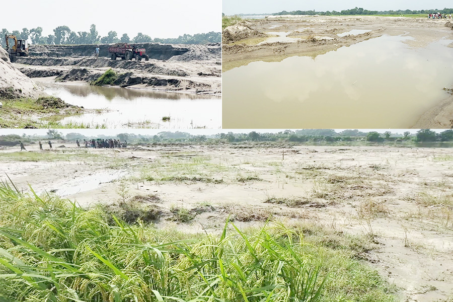 ব্রক্ষ্মপুত্র খননের আড়ালে কৃষিজমি ধ্বংস