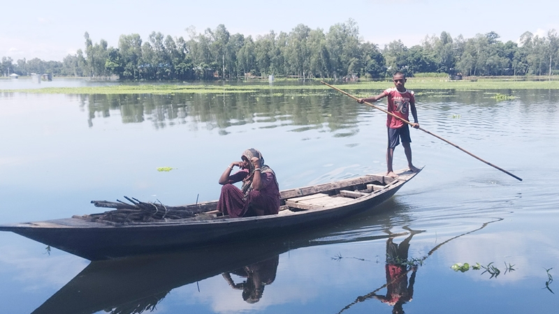 কুড়িগ্রামে নদ নদীর পানি বৃদ্ধি, দুশ্চিন্তায় নদীপাড়ের মানুষ