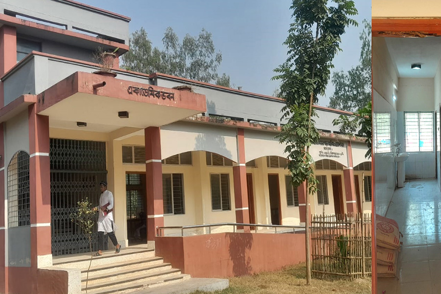 সৈয়দপুরে একাডেমিক ভবন ভেঙ্গে পড়ার অভিযোগ