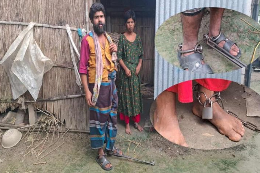 ১০ বছর ধরে শিকলে বাঁধা দুই ভাই-বোন!