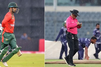 শেষ টি-টোয়েন্টিতেও বৃষ্টির হানা, আপাতত বন্ধ খেলা