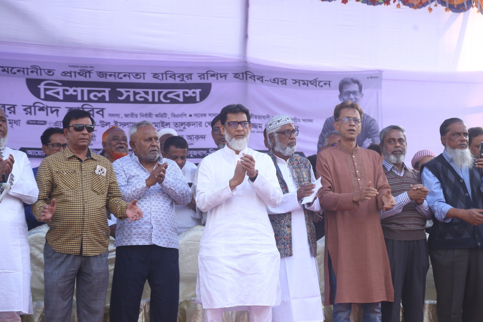 খিলগাঁও জোড়পুকুর মাঠে হাবিবুর রশিদ হাবিবের প্রথম নির্বাচনী সমাবেশ।